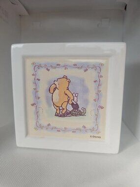 Disney Classic Winnie the Pooh And Friends Ceramic Square Shaped Bank
